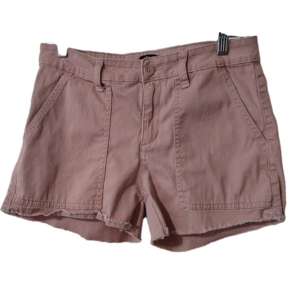 Jones New York Utility Shorts Women's Size 4 Pink 4 Pockets Belt Loops Cut Offs‎